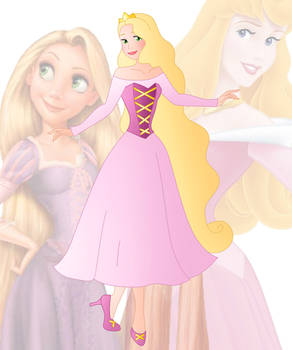 disney fusion: Aurora and Rapunzel