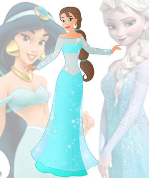 disney fusion: Elsa and Jasmine