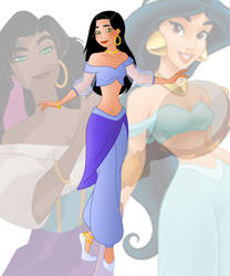 disney fusion: Esmeralda and Jasmine