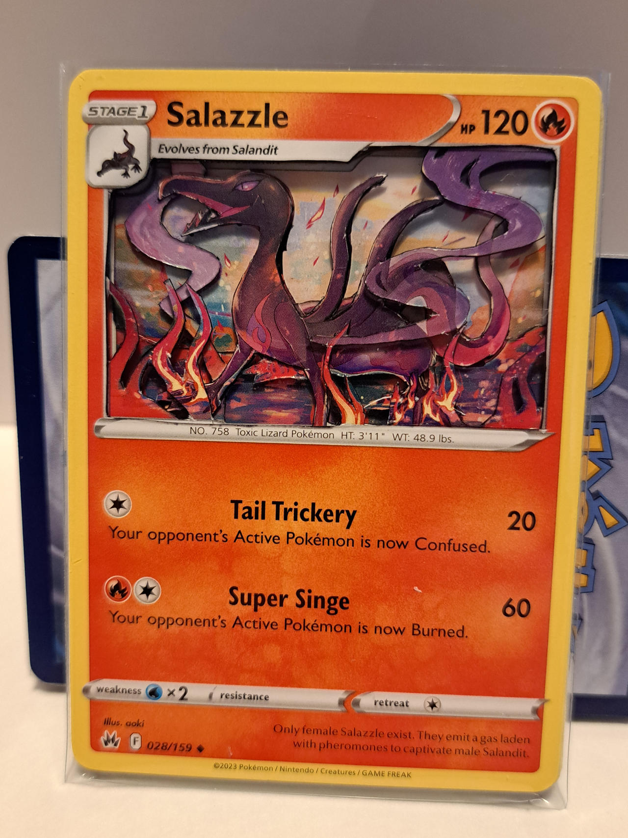 pokemon card salazzle - 024/142 - Stellar Crown Sudden Scorching Your opponent discards a card from their hand Salazzle GX 132/147 Full Art