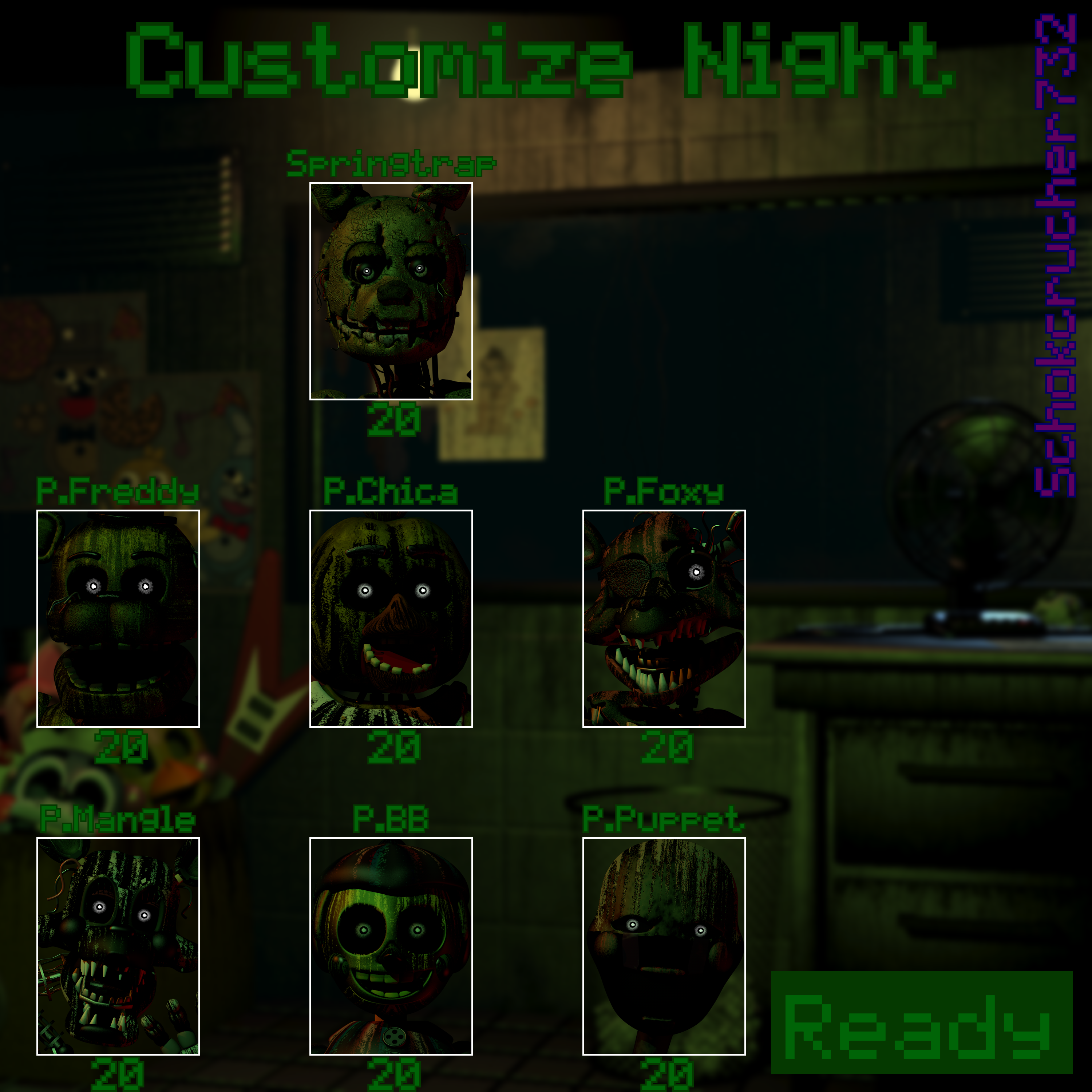 FNaF 2 Custom Night: ULTRA V2! by ToxiinGames on DeviantArt