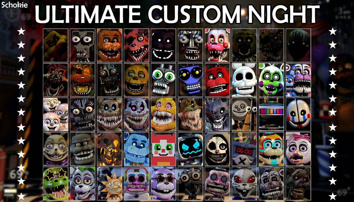 FNaF - Ultimate Custom Night Icons Remake V2 by Puppetio on DeviantArt