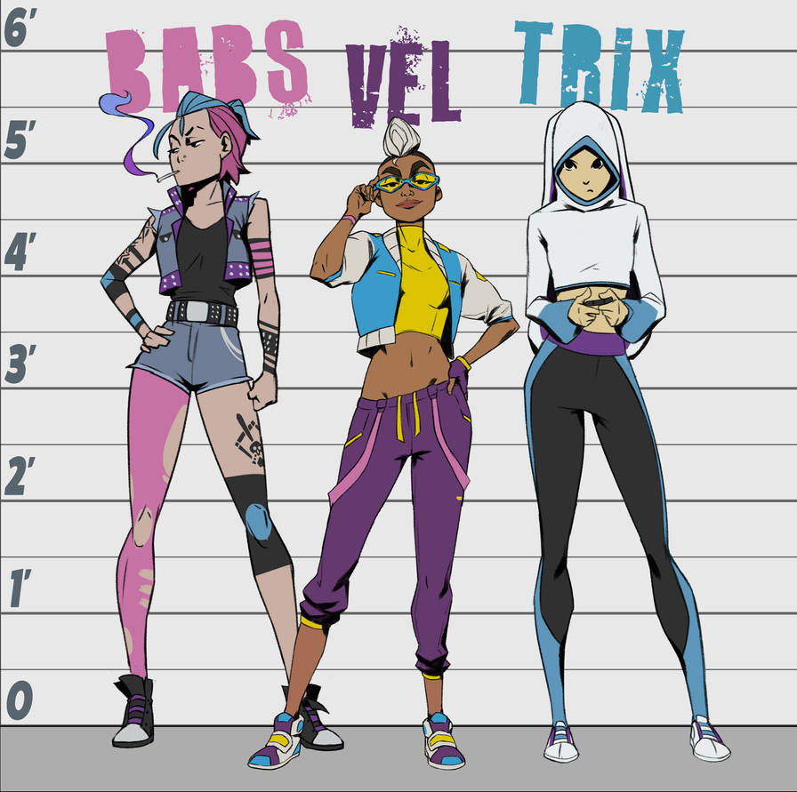 Female Riot Models Riot Girls Lineup by Sketch-Geek on DeviantArt