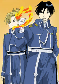 Roy Mustang and Riza Hawkeye