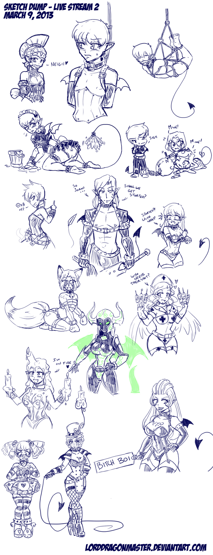 Sketch Dump - Live Steam March 9 2013