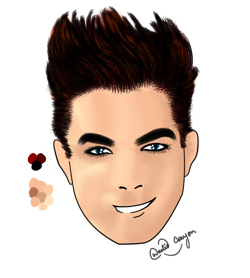 Peczek96 art trade-Adam Lambert Anime Final 