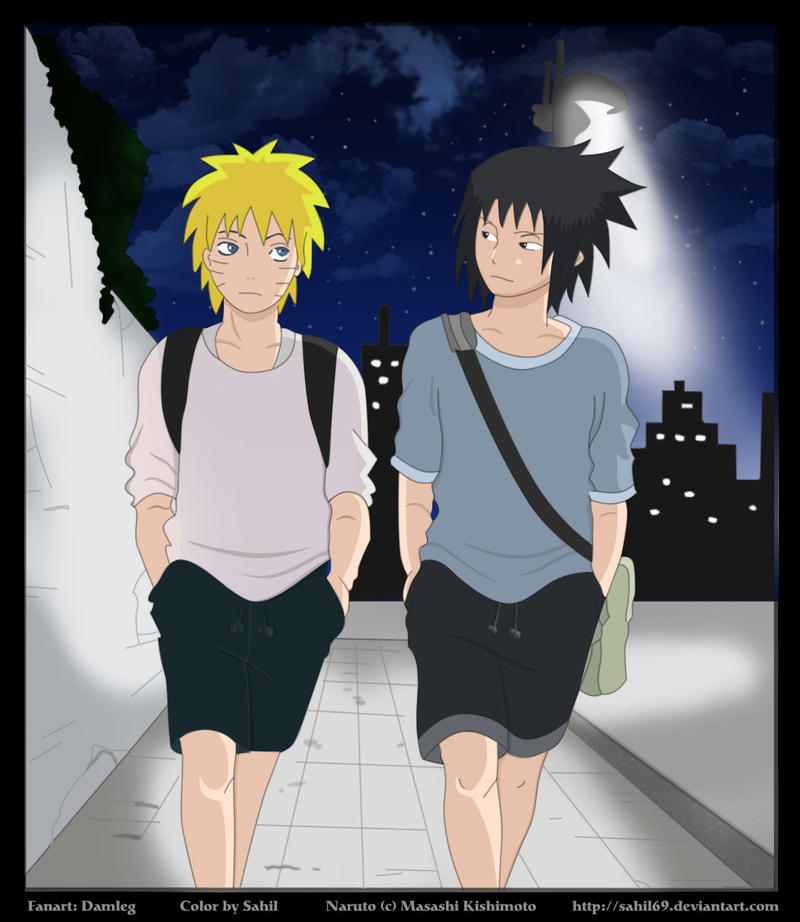 Naruto Sasuke - Evening Walk