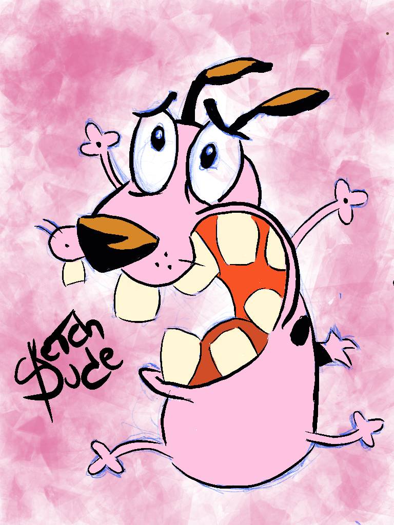 Courage the Cowardly Dog by TheSketchDude on DeviantArt