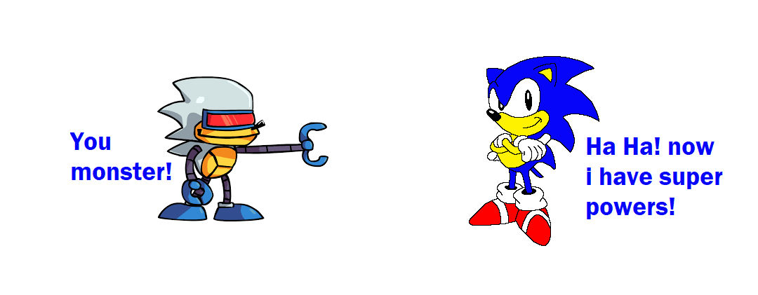 Silver sonic robot is not blue by GavinGraham32100 on DeviantArt