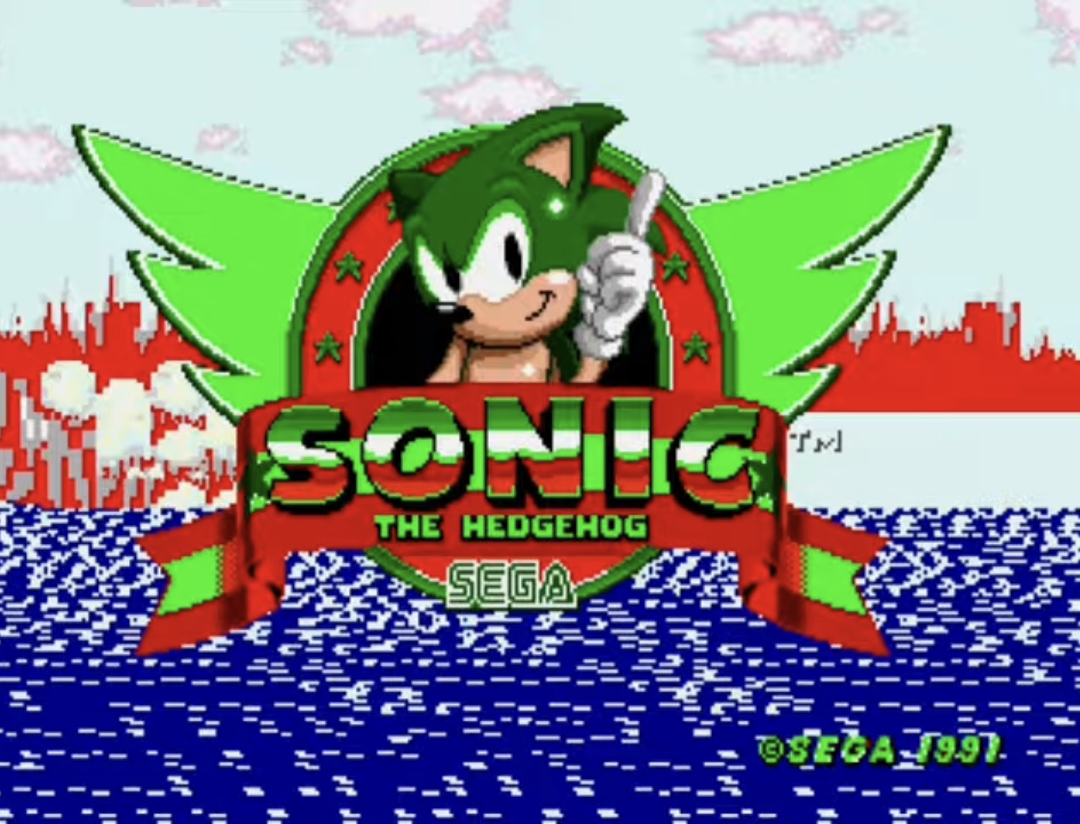 Sonic 1 (1991) logo by goldchild1 on DeviantArt