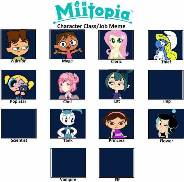 Miitopia Roxanne My Miitopia Character Class Team by MiniMonster-1232 on DeviantArt