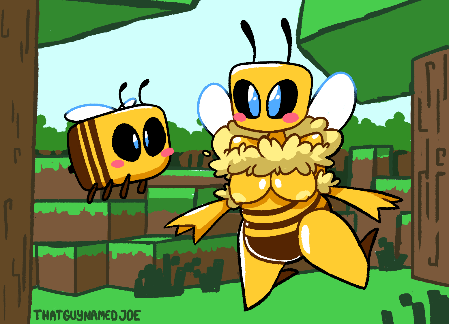 Minecraft Bee Deviantart Minecraft Bee by ThatGuyNamedJoe on DeviantArt