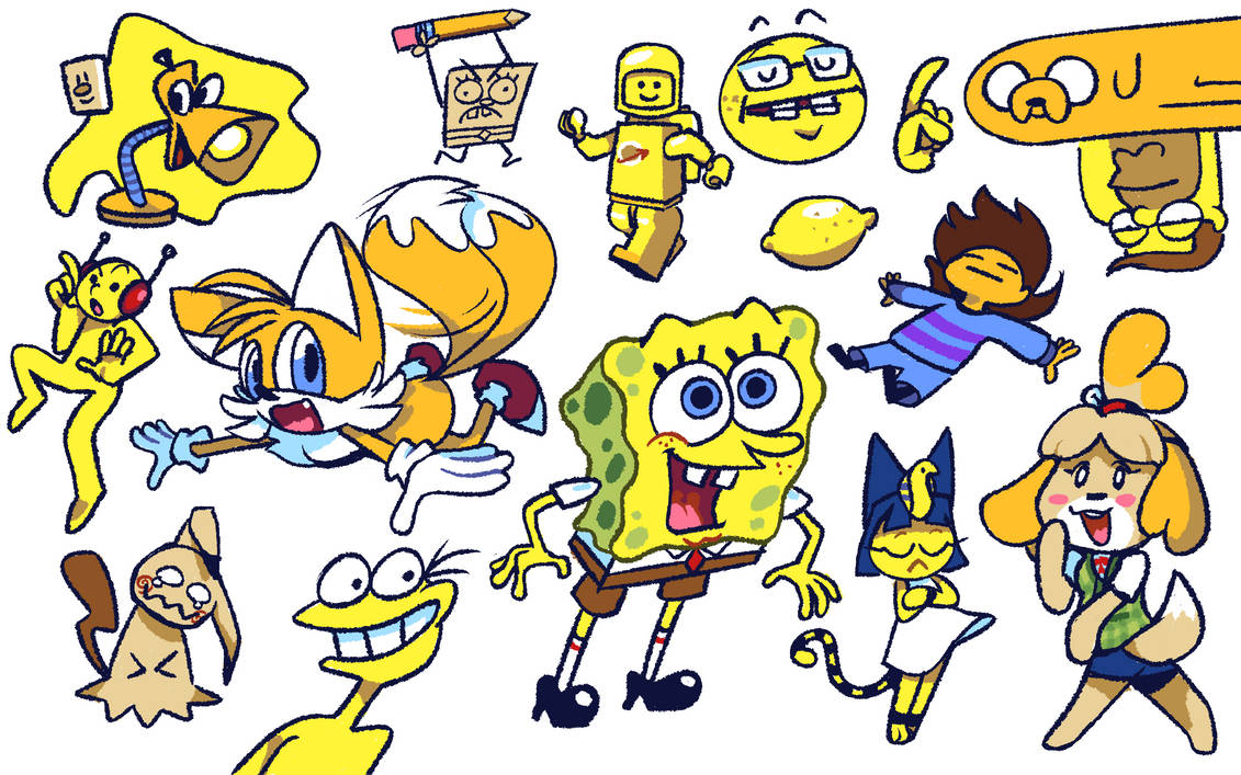 Yellow Characters by ThatGuyNamedJoe on DeviantArt