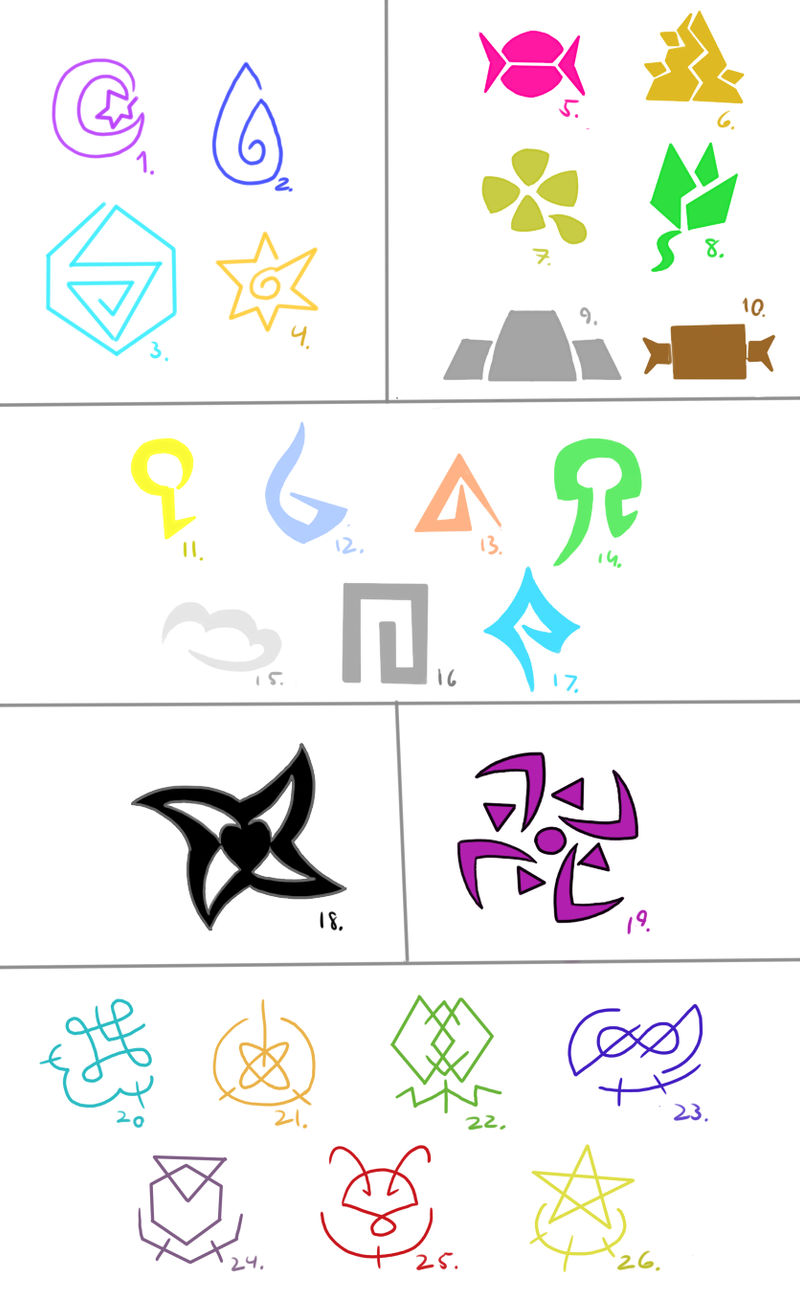 Symbol Compilation 1-26 by RaoKurai on DeviantArt