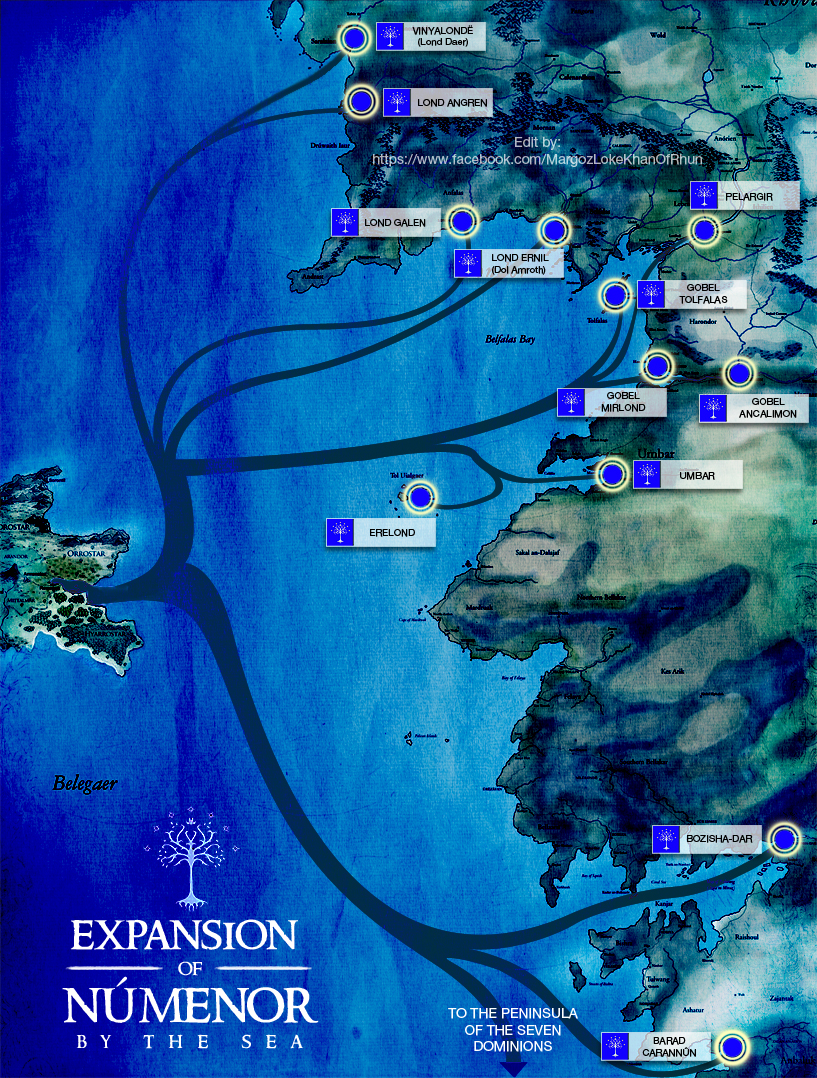 Expansion of Numenor by the sea