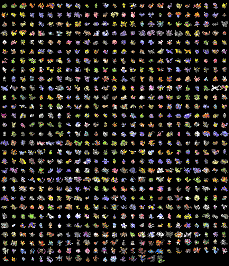 All 718 Mini sprites/icons by sgtdanman08 on DeviantArt