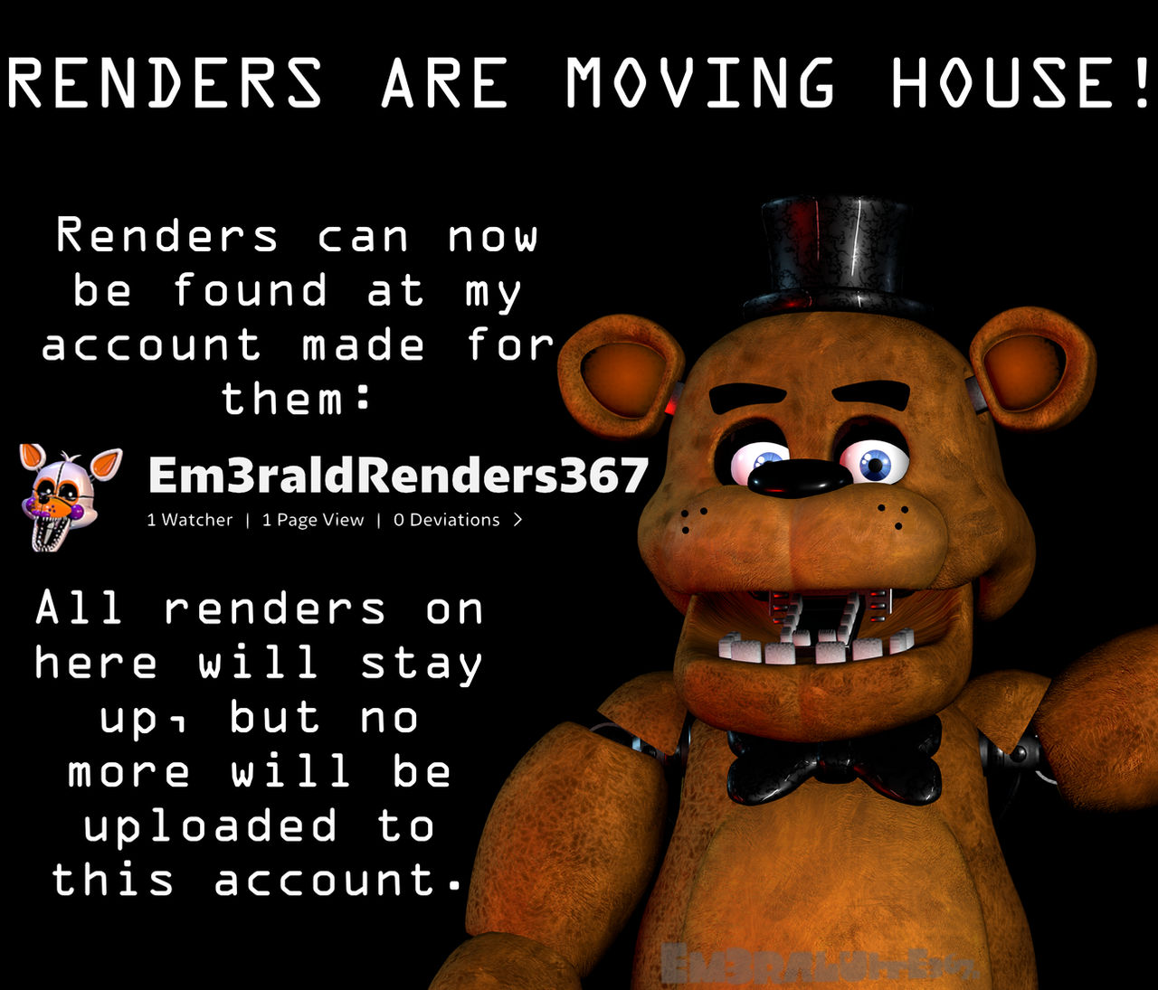 Renders are Moving House! (Read Desc) by Emeraldite367r on DeviantArt