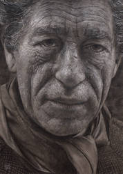 dessin fusain 70x50 cm - Giacometti