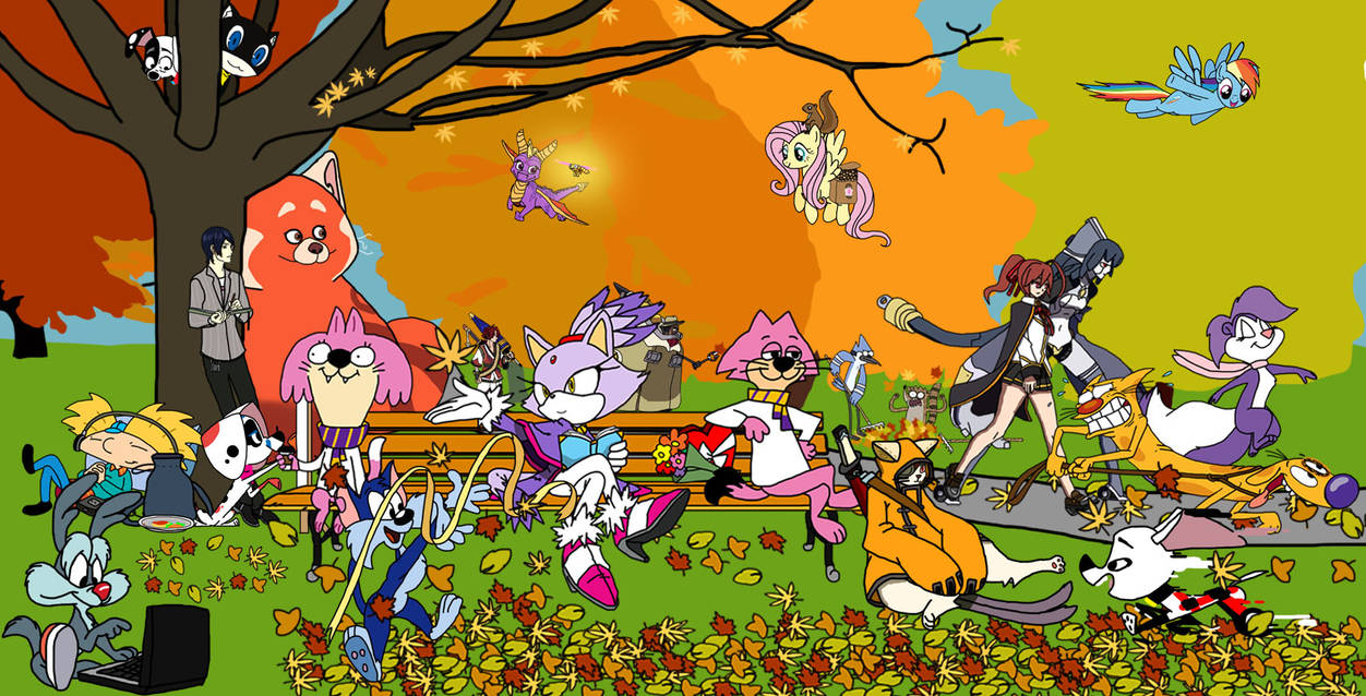 A Park in Autumn by Thecookiefish102330 on DeviantArt