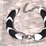 Black and White Glossy Scale Collar