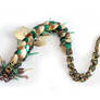 Green, Gold, Bronze Spiked Dragon - 24 Inch
