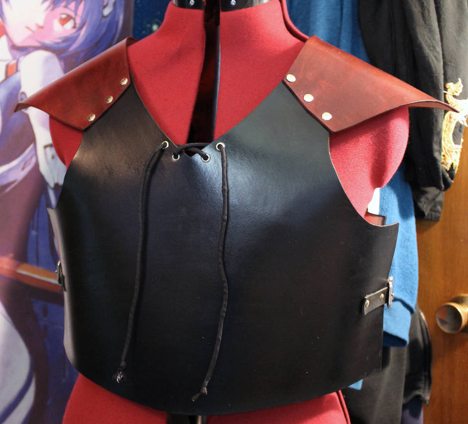Deviantart Red Armor Quick Red-Shouldered Leather Armour by SilverHauntArmoury on DeviantArt