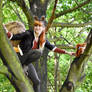 Squirrel Girl on a tree