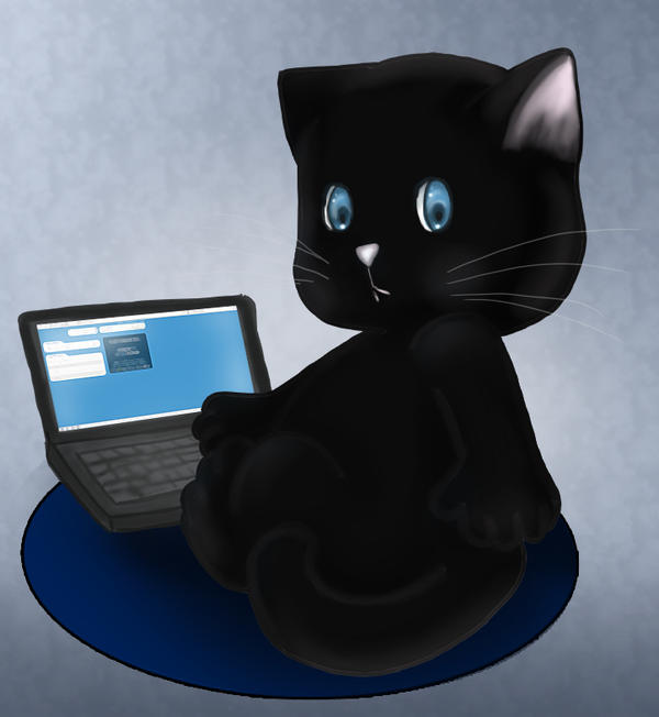 Computerbase Cat Computer-wise Cat by Tarisha on DeviantArt
