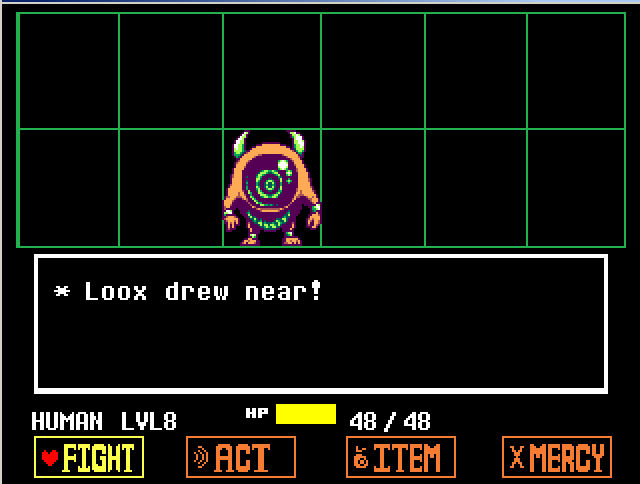 Under Tale Ui My Unnamed Undertale Mod - Battle with Loox by Ninjacat025 on DeviantArt