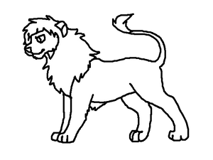 Free Lion Lineart