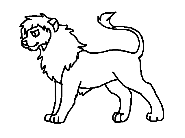 Free Lion Lineart