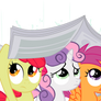 Cutie Mark Crusaders - sheltering from the rain
