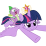 Twilight and Spike  - We coming to you!