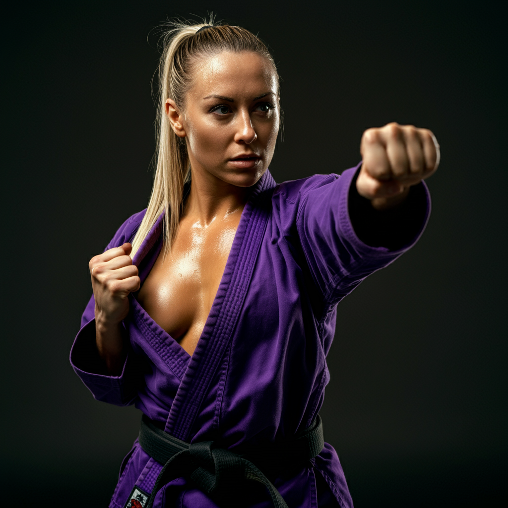 hot karateka in purple gi 2