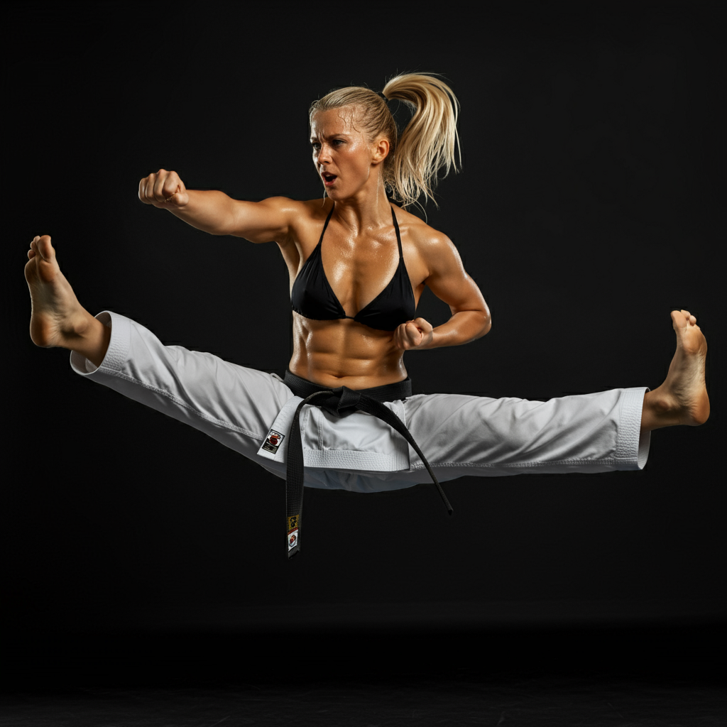 sexy jumping split 6