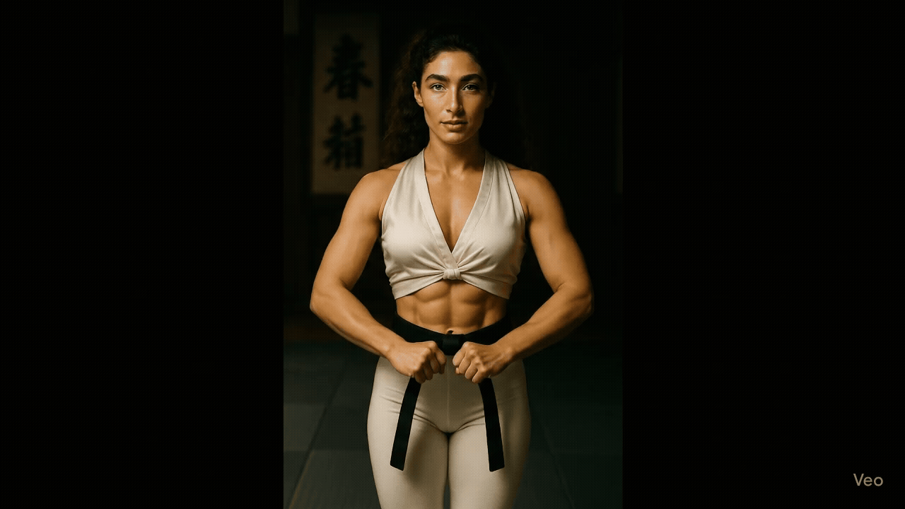 Cat Sassoon in the dojo