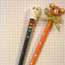 Rilakkuma pencil and Undertale pencil polymer clay