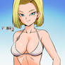 Android 18 (colored by Toadd95)