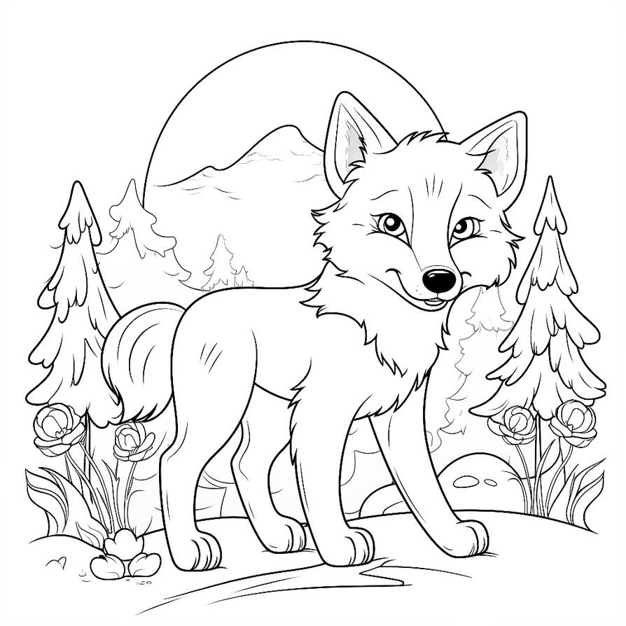 Wolves Coloring Pages Deviantart Wolf 2 by ColoringCorner on DeviantArt