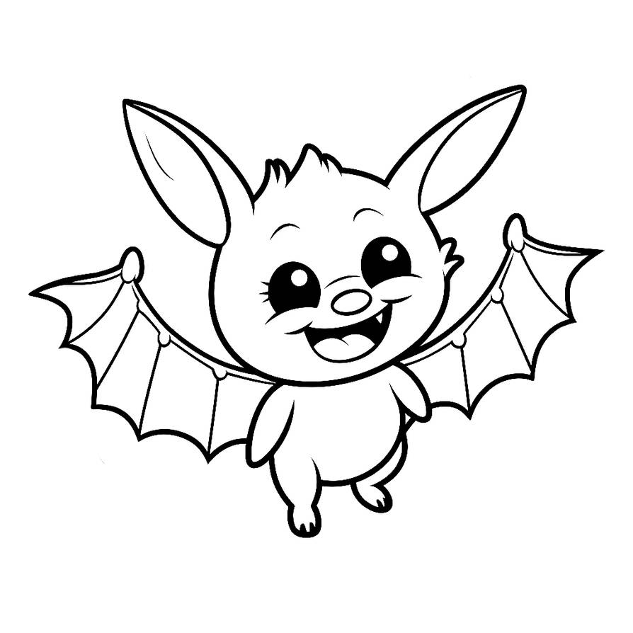 Bat Halloween theme coloring page by ColoringCorner on DeviantArt