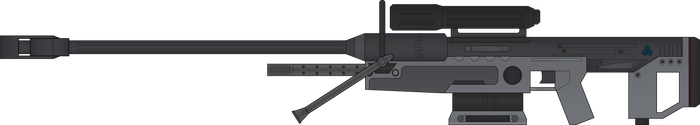 Halo 2. Sniper Rifle. Left Side