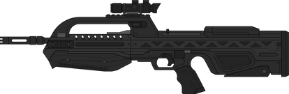 Halo Infinite. Battle Rifle BR-75. Left Side
