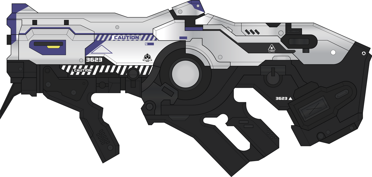 DOOM.(2016). Plasma Rifle. Left Side by LDINSDUSTRIES on DeviantArt