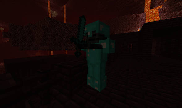 Wither skeleton in a diamond armor - Minecraft