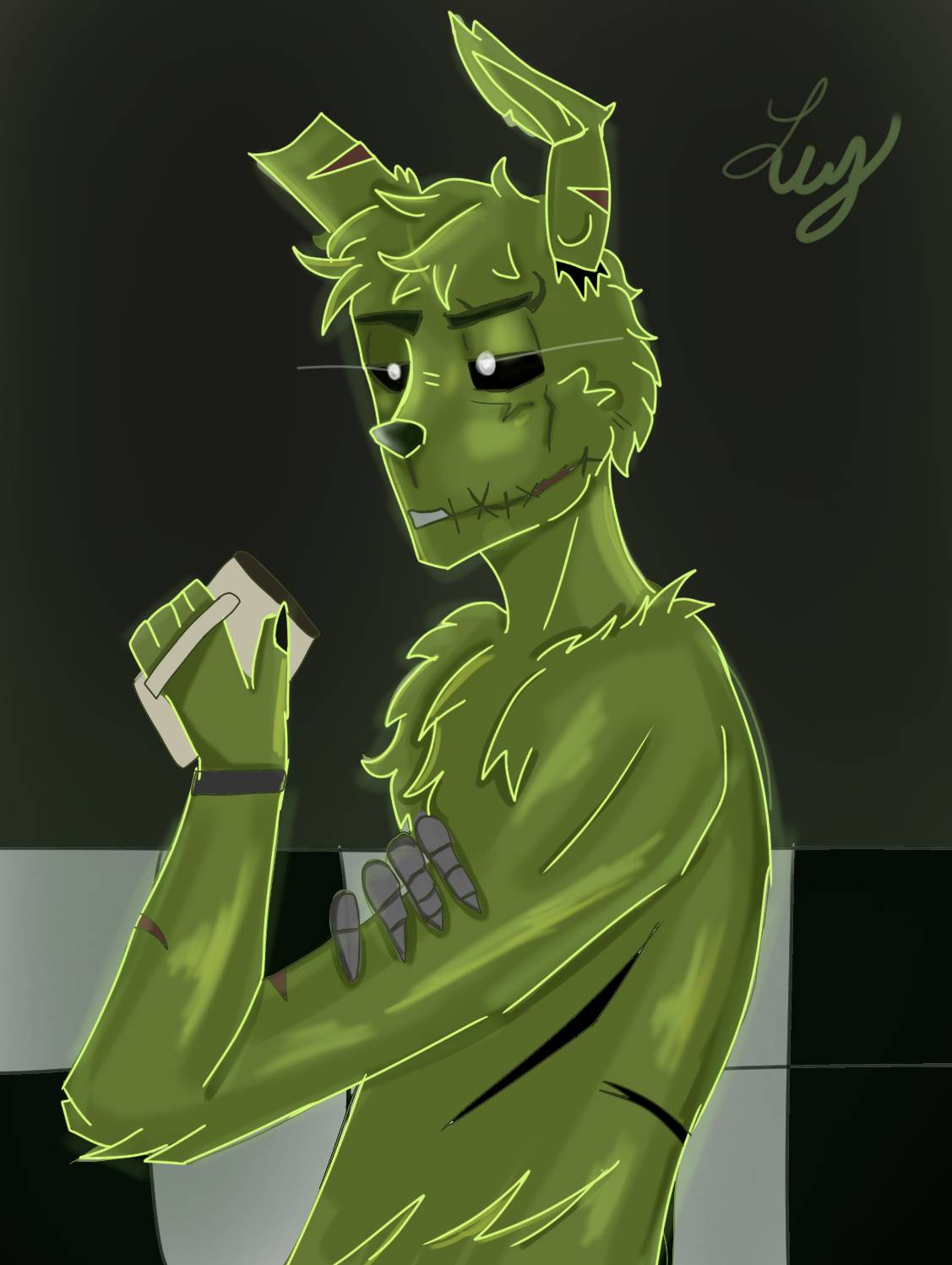 Springtrap Side Profile Springtrap by adam8980 on DeviantArt