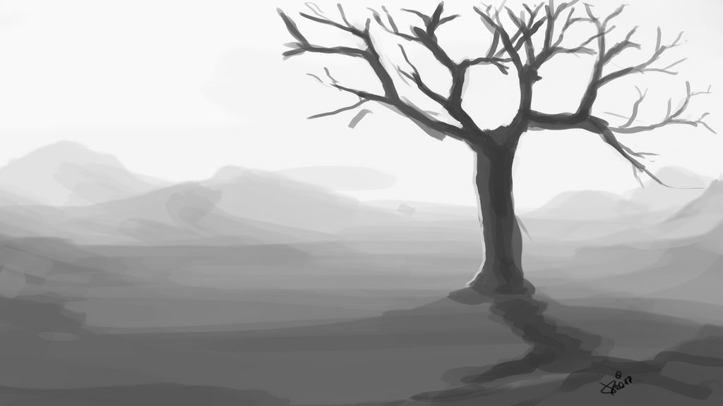 Spring Tree Sad Drawing A sad tree by Randern on DeviantArt