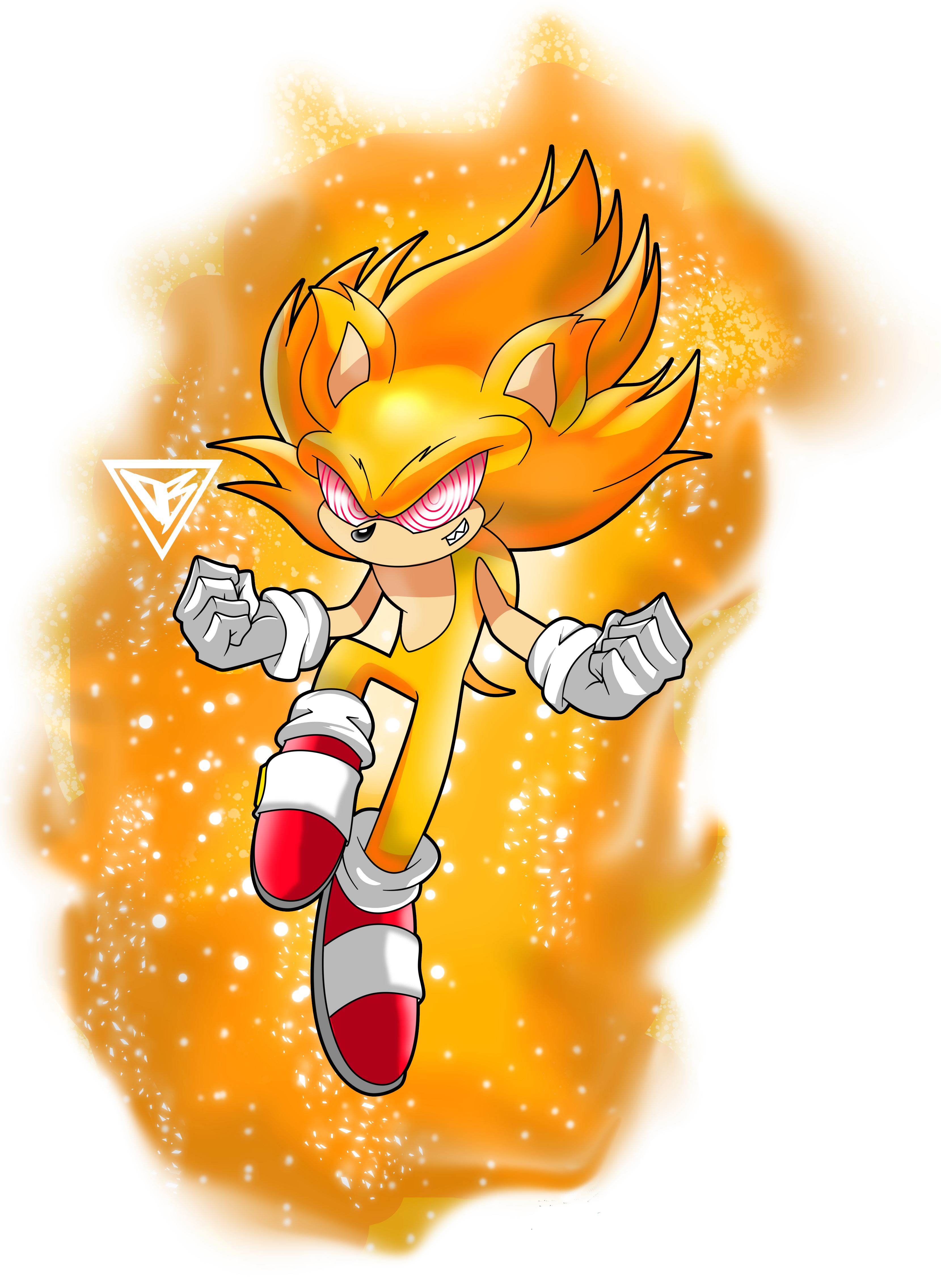 sonicthehedgehog, SONIC, fanart / Dark vs. Fleetway Super - pixiv