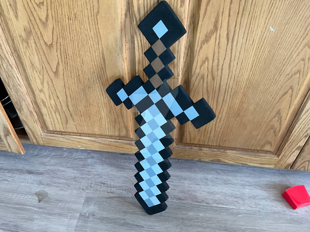 Minecraft Inflatable Sword Foam Iron Sword Minecraft Minecraft Deluxe Netherite Role Play Foam