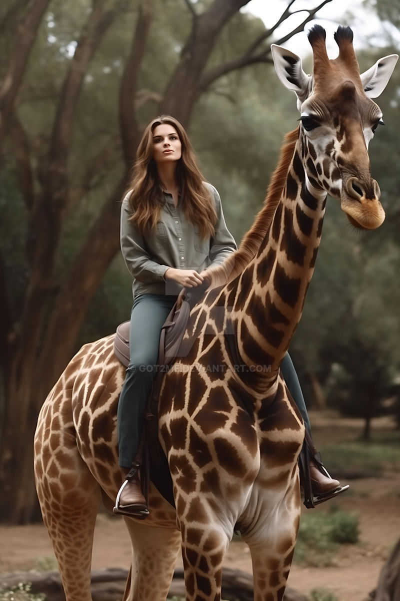 Woman Riding the Giraffe by got2me on DeviantArt