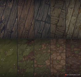 Hand painted textures that I did for Bitgem